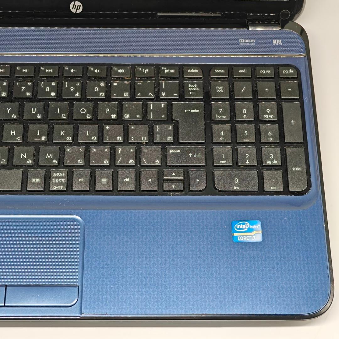 【HP】高速i7 SSD256GB 8GB オフィス付き ブルー ノートPC