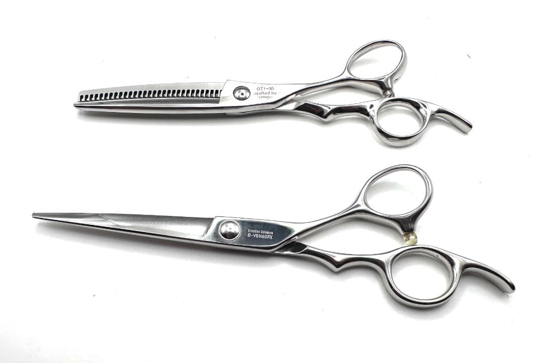 ら*ず様 【美品】コバルトV10シザー6インチと梳き率15％セニング立体ハンドル