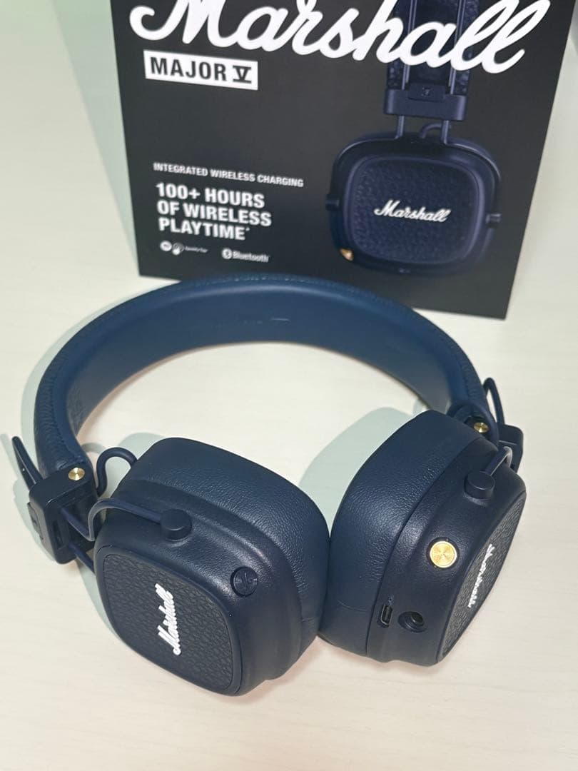 Marshall ワイヤレスヘッドホン ネイビー