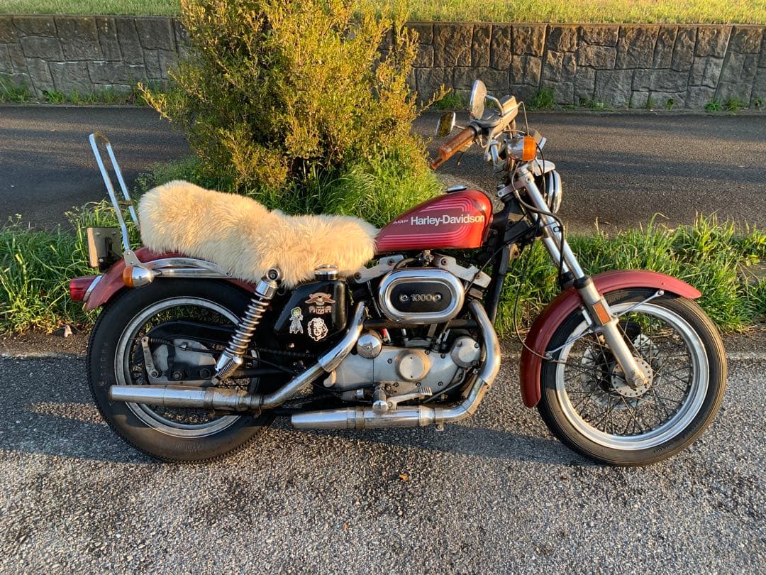 xlh1000 シートカバー 毛皮 ワンオフ ハンドメイド