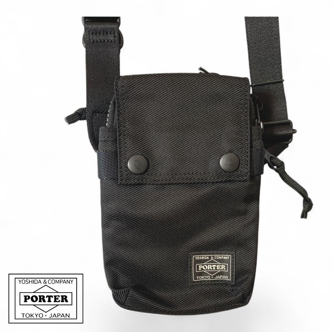 未使用級 PORTER ポーター UNIT ユニット ショルダーバッグ ブラック