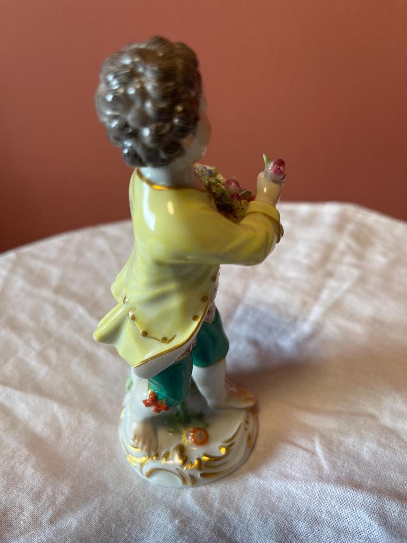 (再値下しました）マイセン ガーデナーシリーズ 陶器人形 高さ約14cm