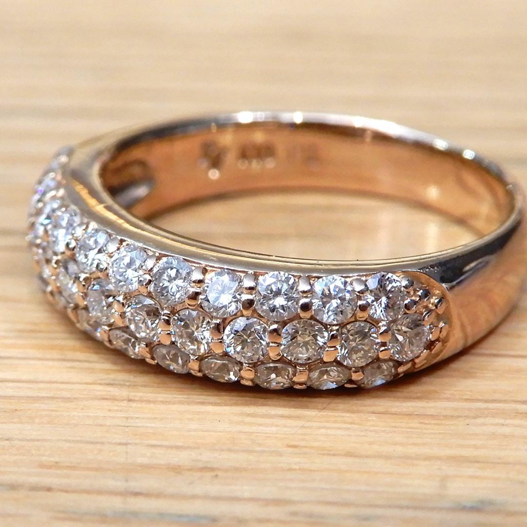 超美品 ポンテヴェキオ パヴェダイヤ リング K18PG D0.50ct 6号
