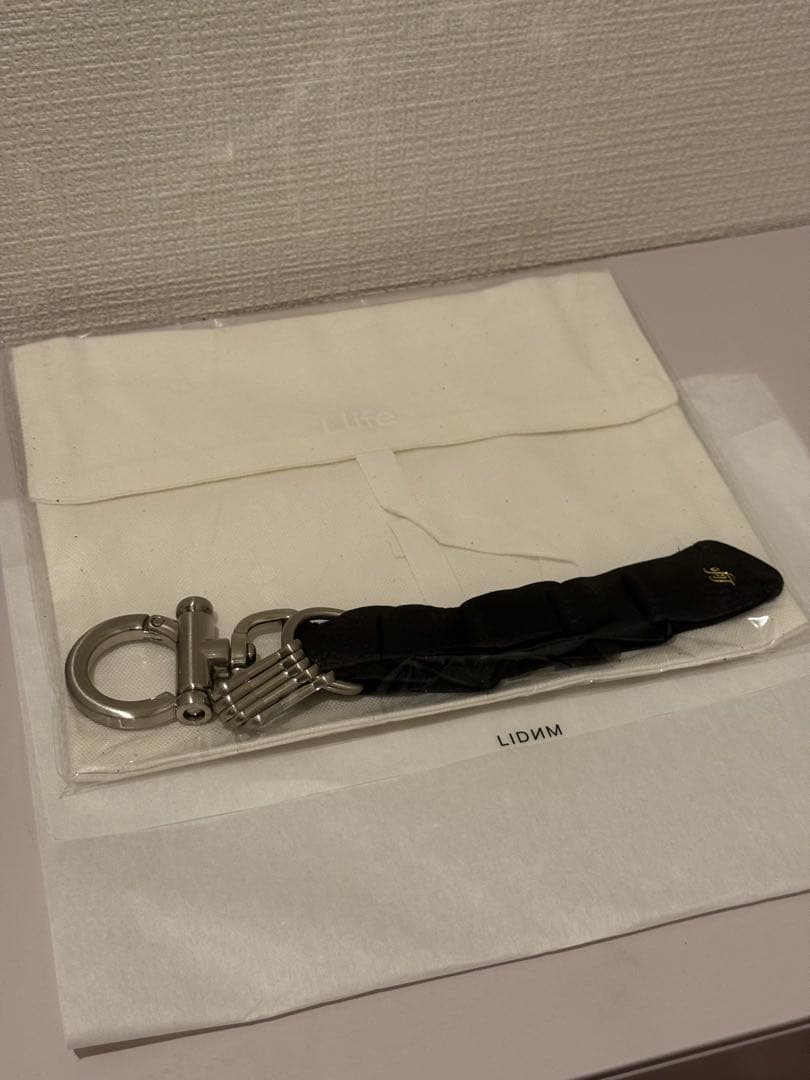 小物 LIDNM Llife LEATHER KEY CHAIN BLACK