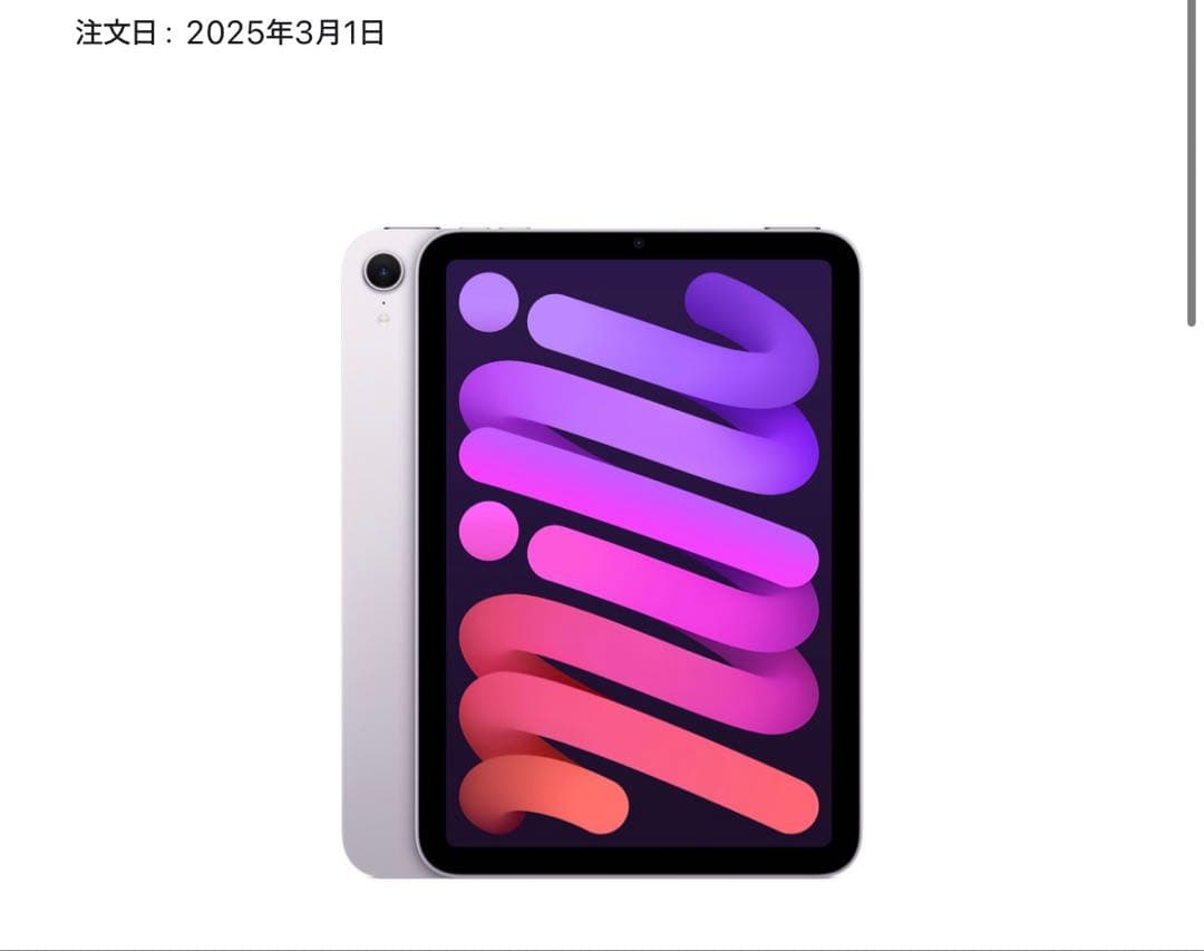 ipad mini(A17pro) 第7世代　256GB パープル
