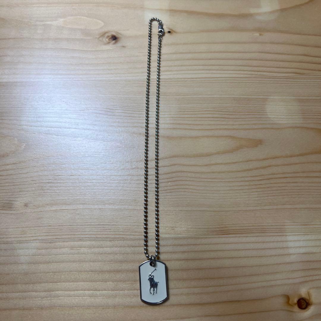 ラルフローレン ネックレス ドッグタグ ホワイト シルバー925