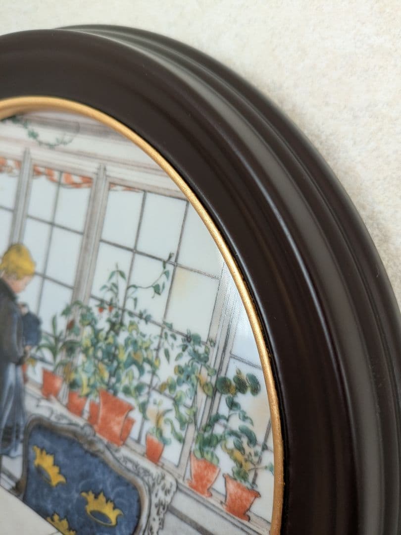 ロイヤルコペンハーゲン カールラーション 陶板名画『窓辺の花』