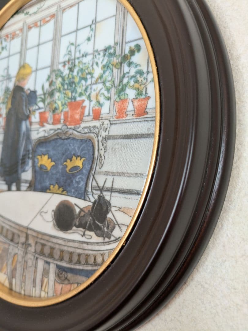 ロイヤルコペンハーゲン カールラーション 陶板名画『窓辺の花』