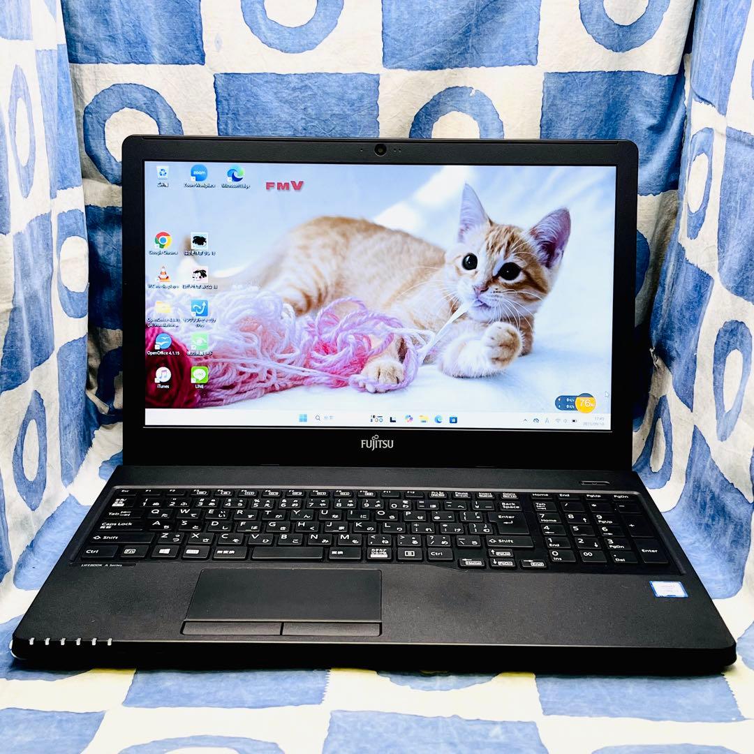 第8世代♡大容量HDD1TB☆マットな黒ノートPC♪カメラ付！Windows11