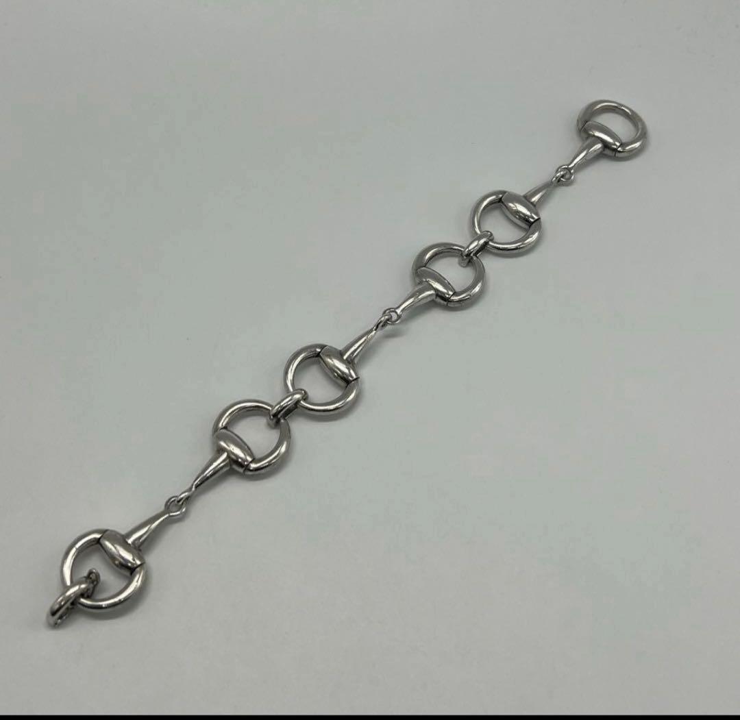 セリーヌ CELINE ホースビットブレスレット SV800蟹刻印 ヴィンテージ