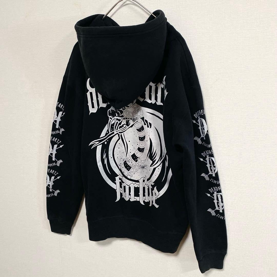 Y2K 00s Street Snake Hoodie Black L デカロゴ
