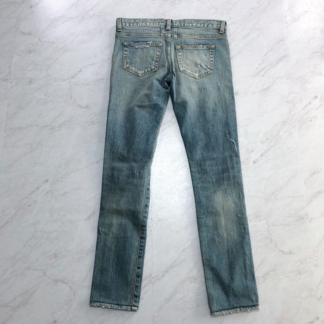 【美品 G-DRAGON着】サンローラン スキニー エディ期 ダメージ 25