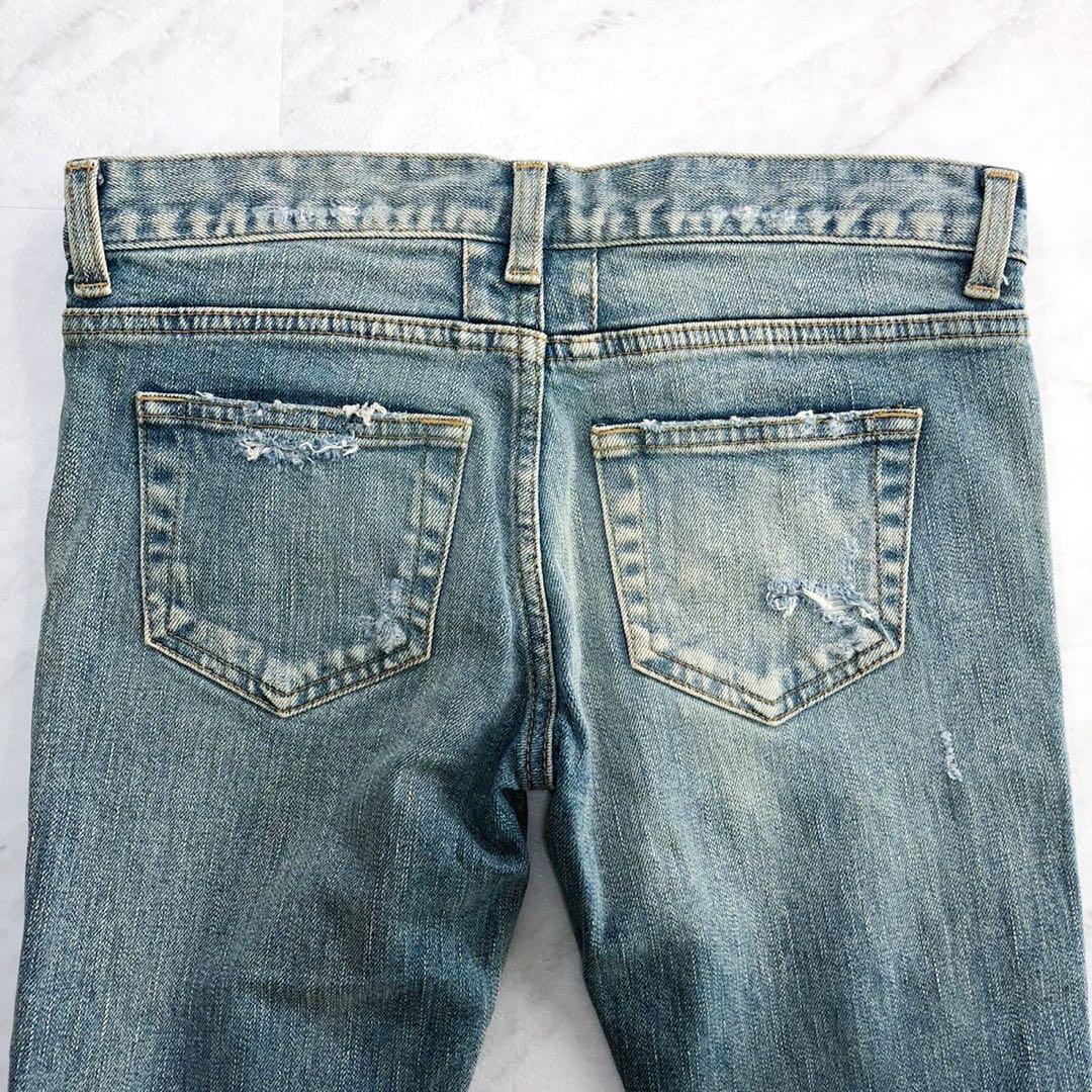 【美品 G-DRAGON着】サンローラン スキニー エディ期 ダメージ 25