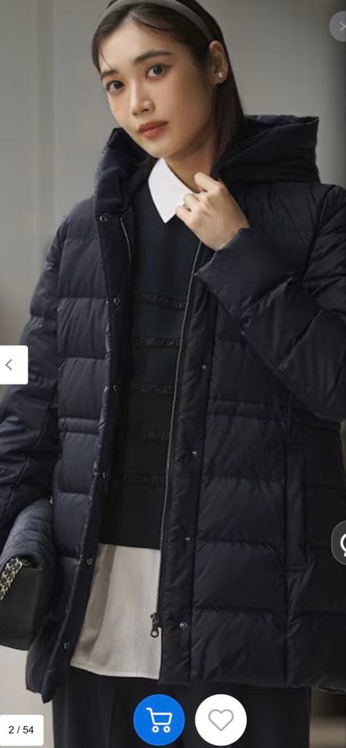 【ドコモ華子】23区 シレータフタ ミドル丈 ダウンコート【美品】