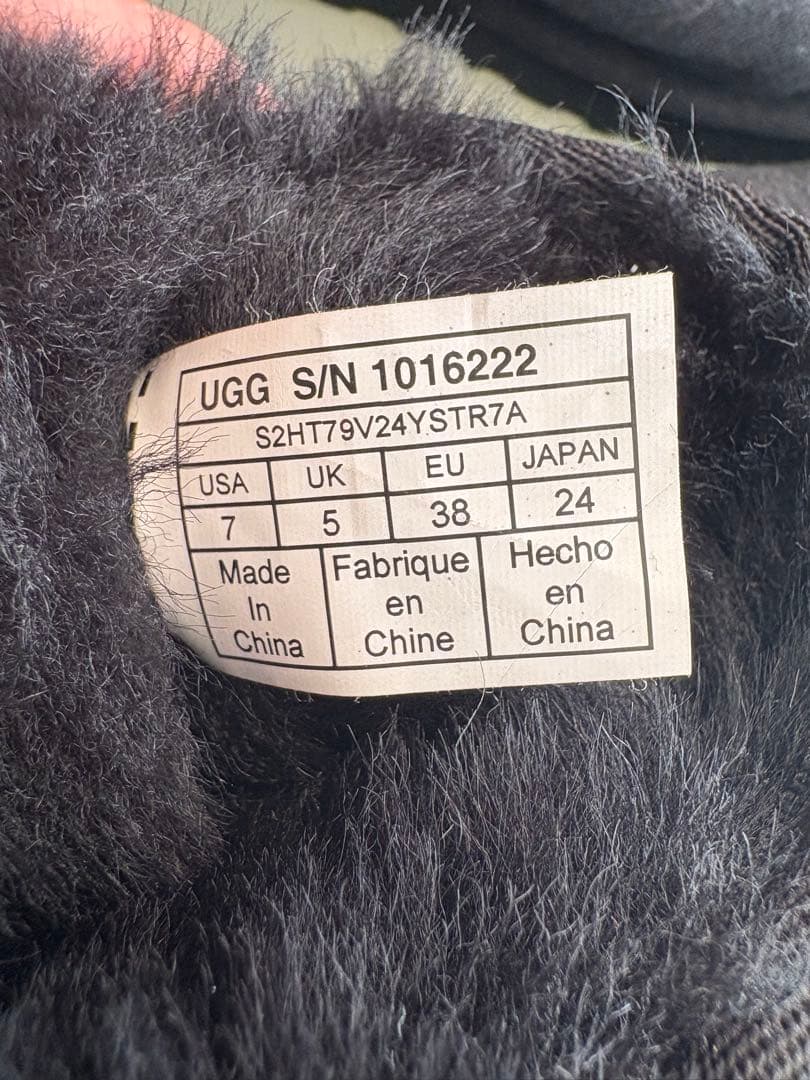 UGG ショートブーツ　黒　24cm 美品