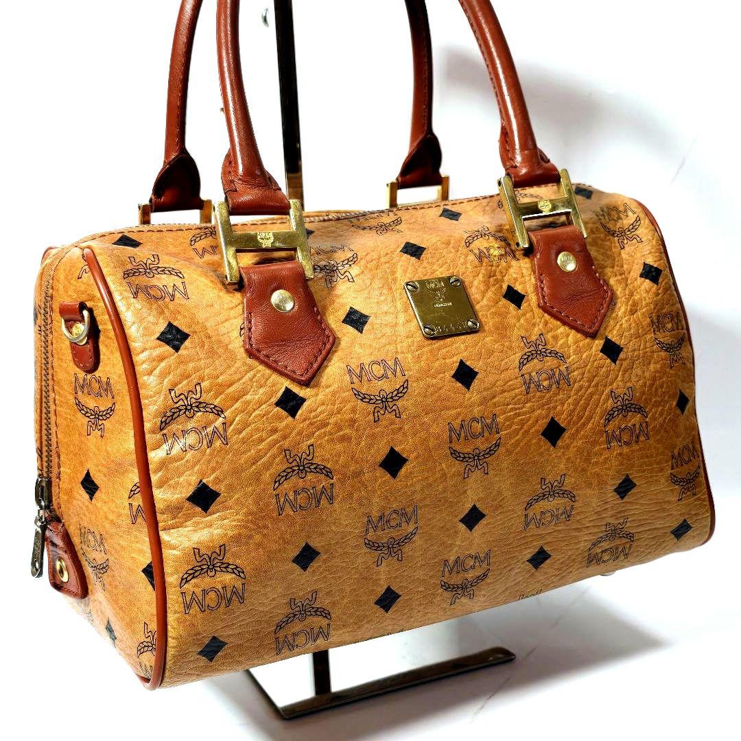 エムシーエム　MCM　ミニボストンバッグ　ハンドバッグ　ヴィセトス柄　鑑定書付き