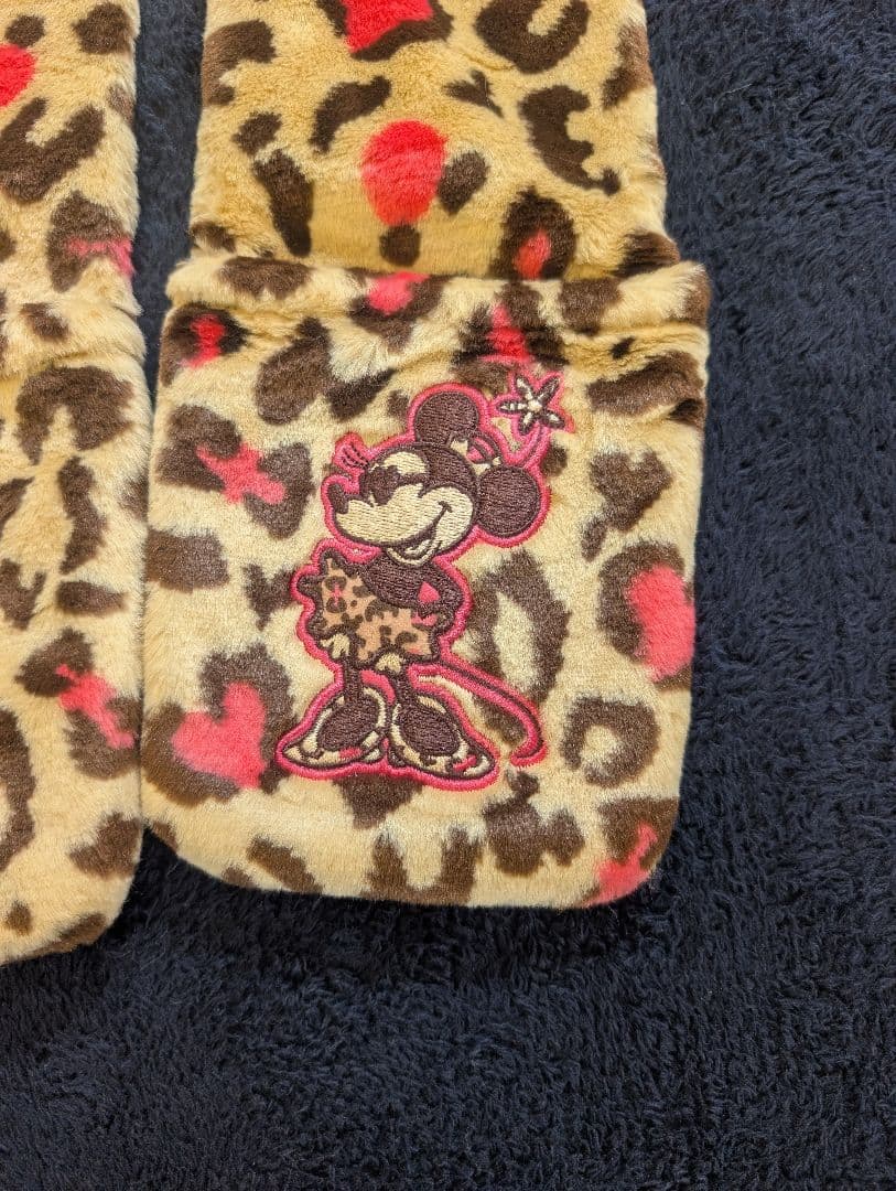 葵　ディズニー　ミニー　マフラーキャップ　ファンキャップ　ヒョウ柄