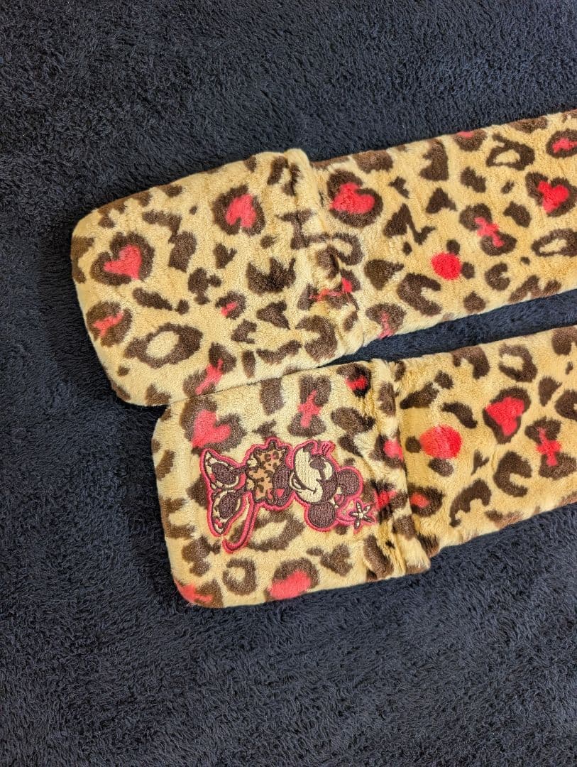 葵　ディズニー　ミニー　マフラーキャップ　ファンキャップ　ヒョウ柄