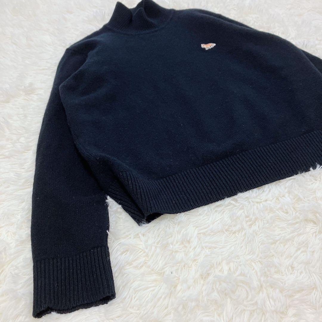 メゾンキツネ 22FW ベイビーフォックス パッチ レディース ニット ブラック