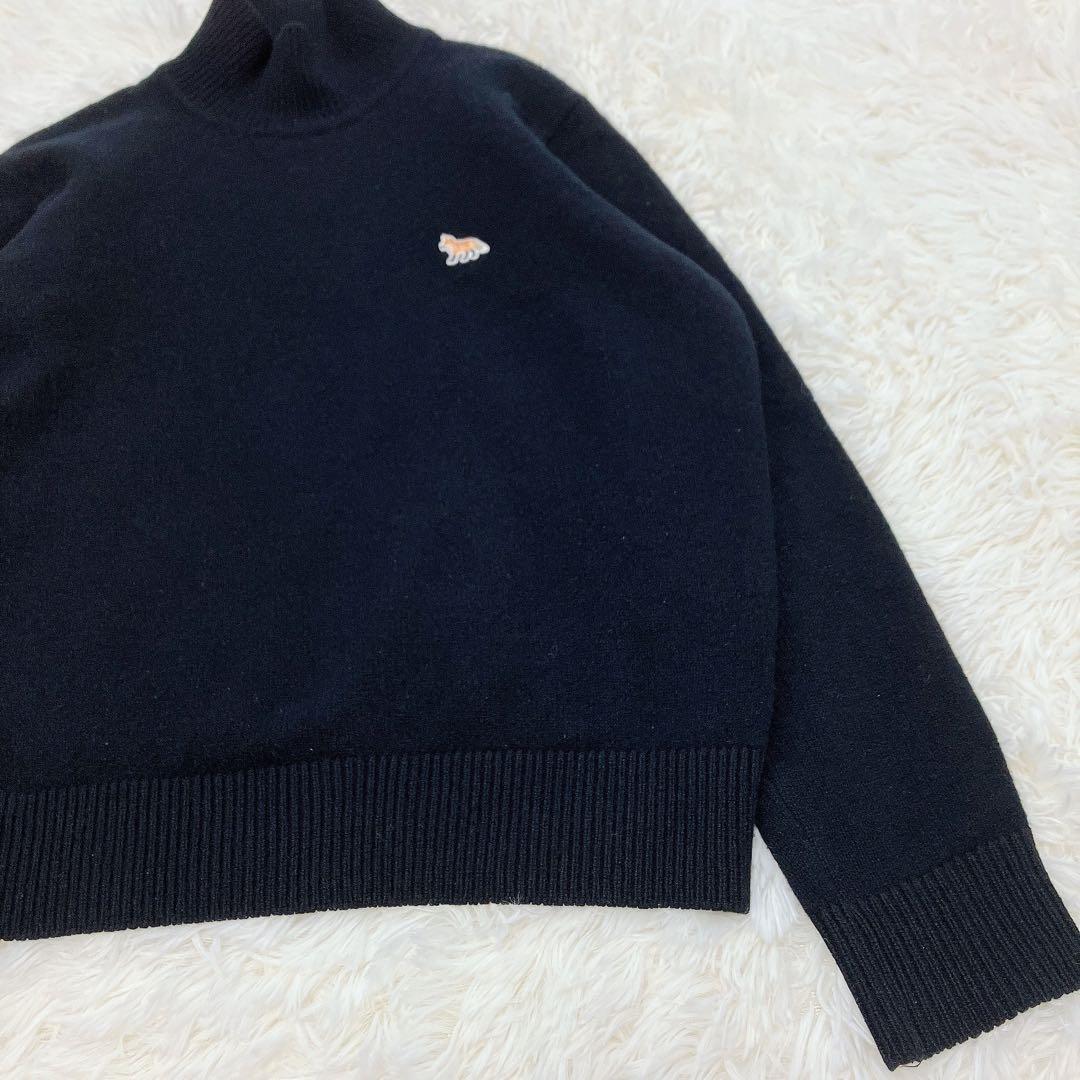 メゾンキツネ 22FW ベイビーフォックス パッチ レディース ニット ブラック