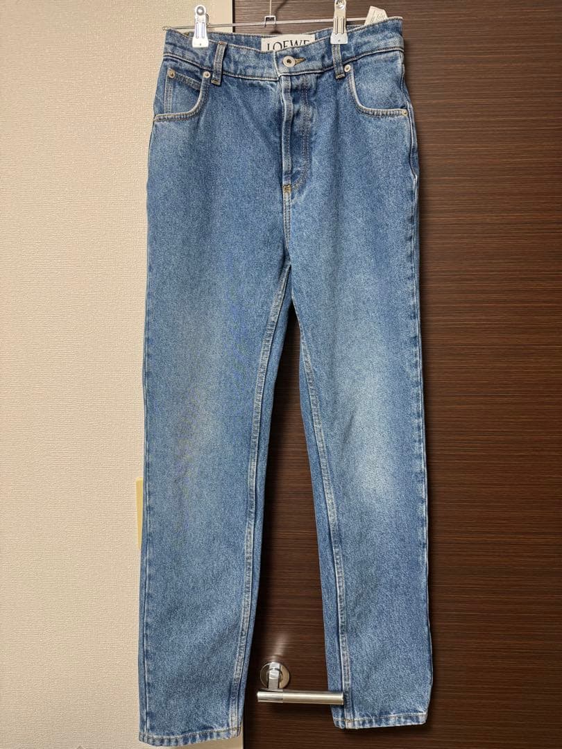 希少 LOEWE レザーポケットデニム