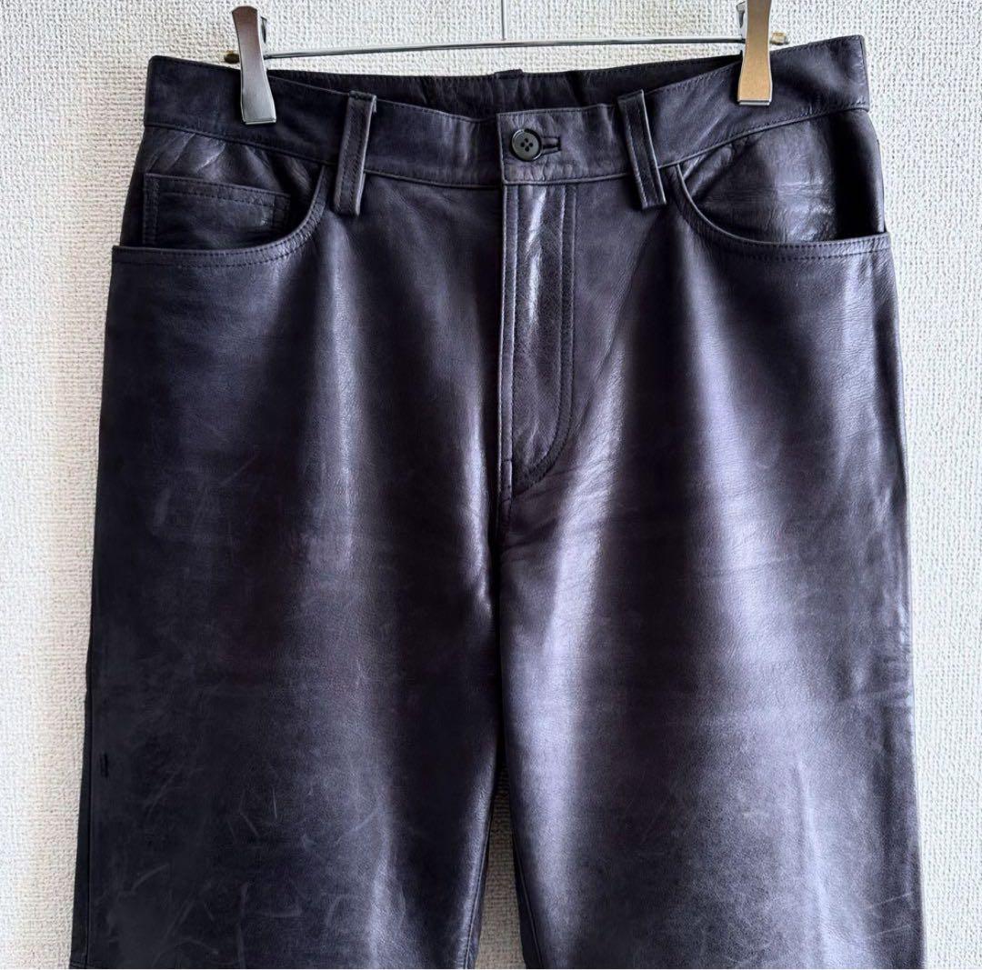 90's KENZO HOMME ケンゾーオム　レザーパンツ
