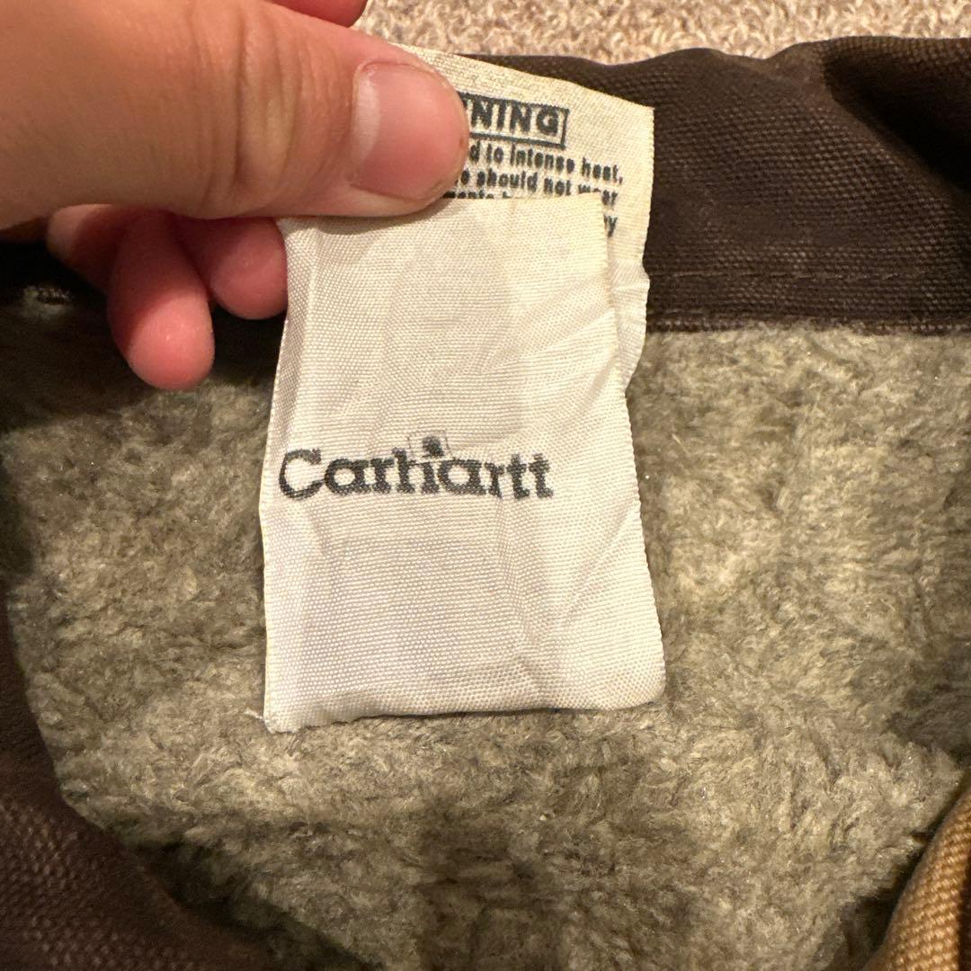 希少 カーハート C61 XL ボアジャケット キャメル 茶色 古着