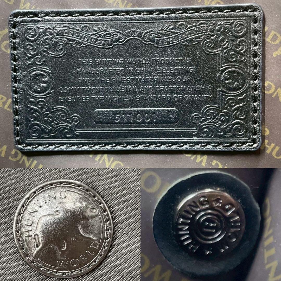 極美品◎ハンティングワールド　トートバッグ　サファリトゥデイ　キャンバス×レザー