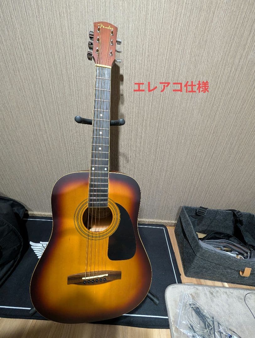 良音/Fender　MD-1/SB 改FISHMANエレアコ ケース付