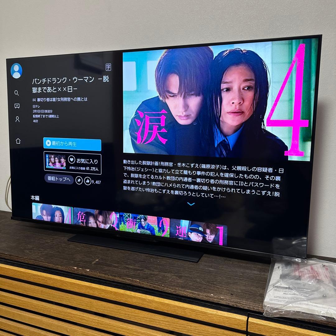 東芝REGZA 50v型液晶2023年式YouTube等ネット動画対応