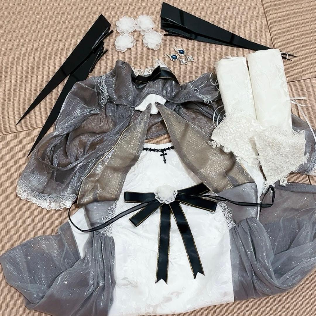 勝利の女神NIKKE ニケ　シンデレラ　2周年イラスト　コスプレ衣装＋ウィッグ