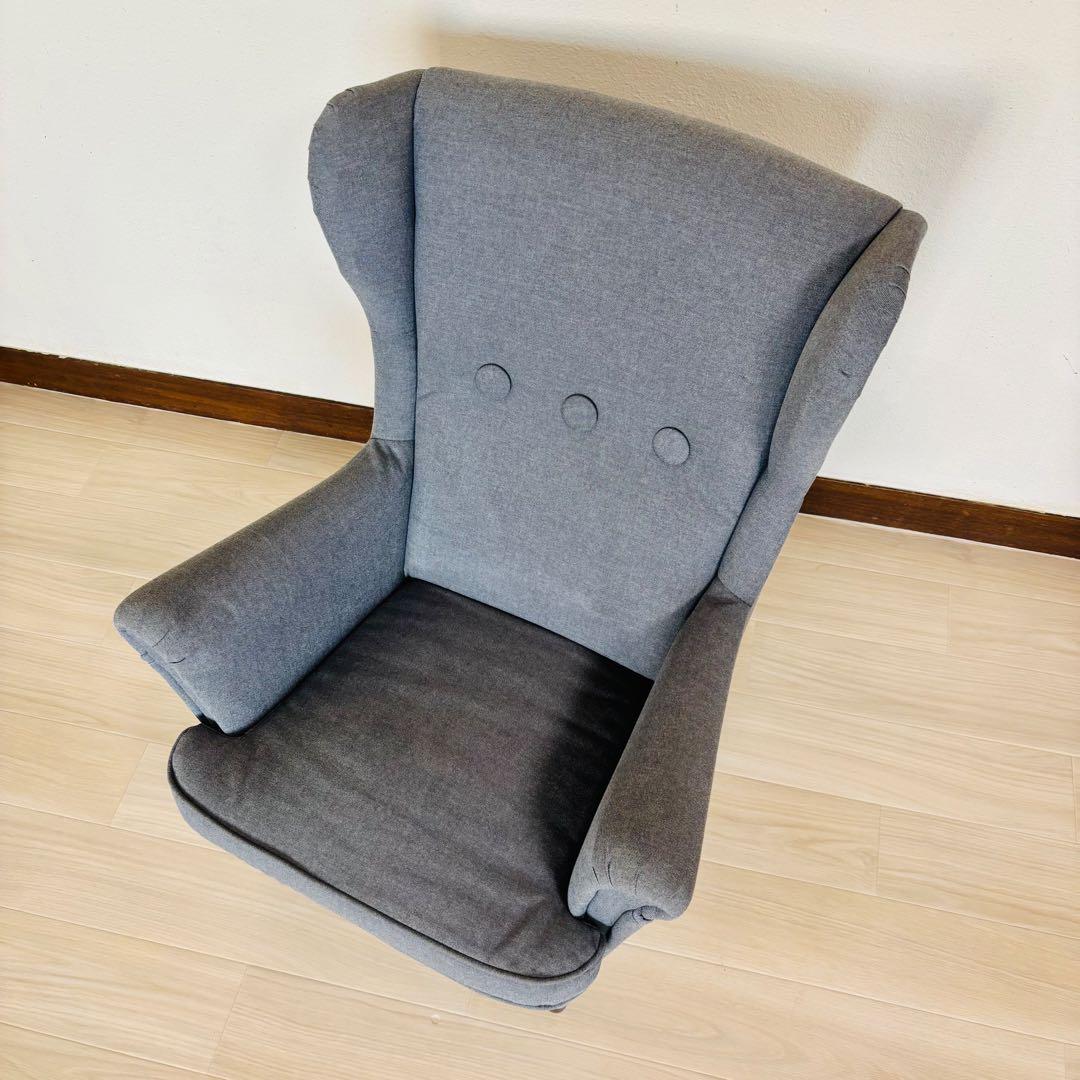 IKEA ストランドモン 子ども用アームチェア、ヴィースレグレー