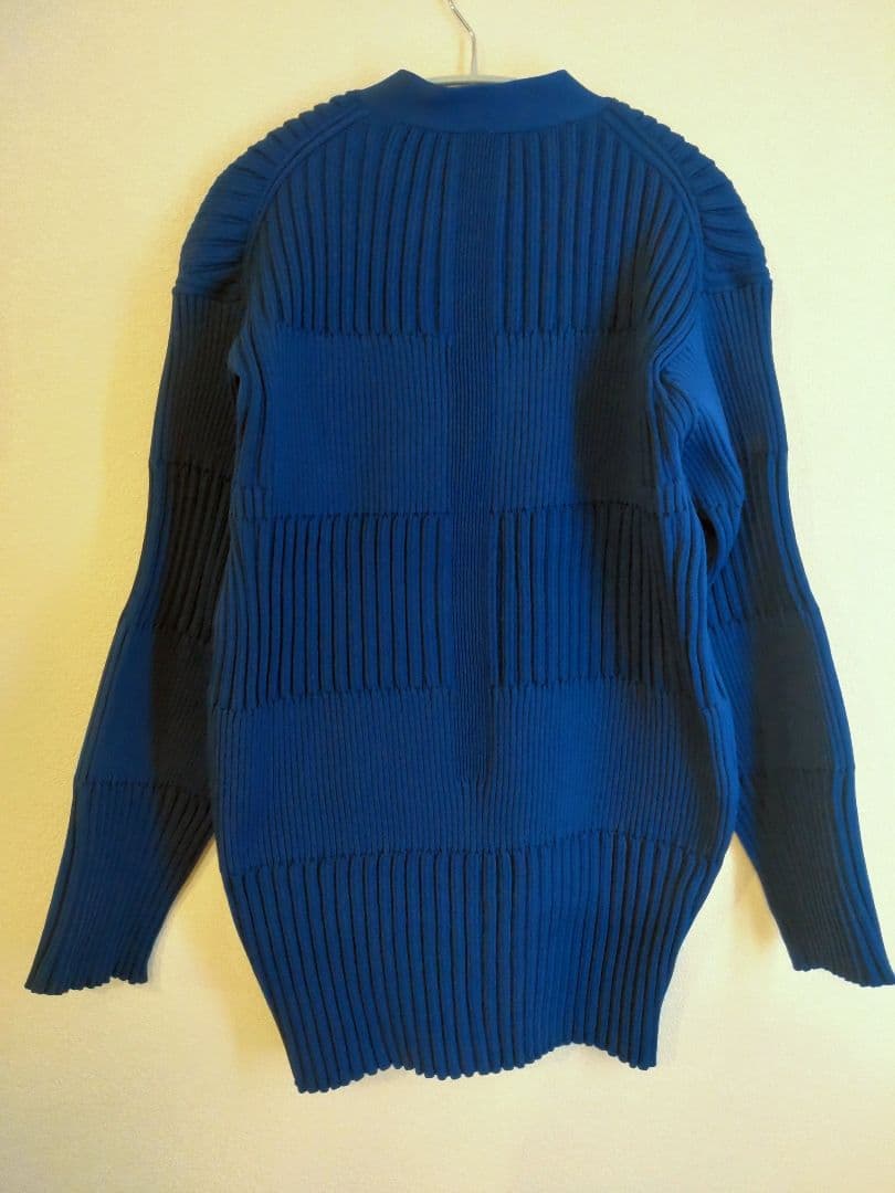 CFCL ブルー リブ編み カーディガン