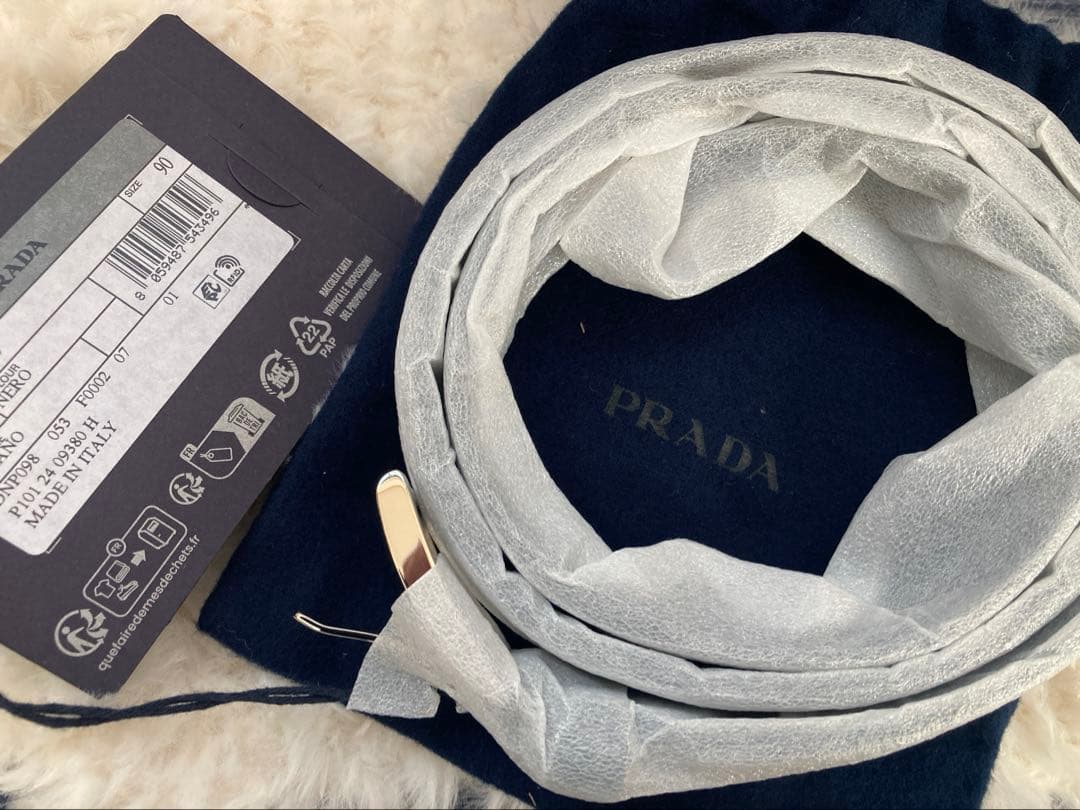 【正規品】PRADA サフィアーノレザー ベルト サイズ90