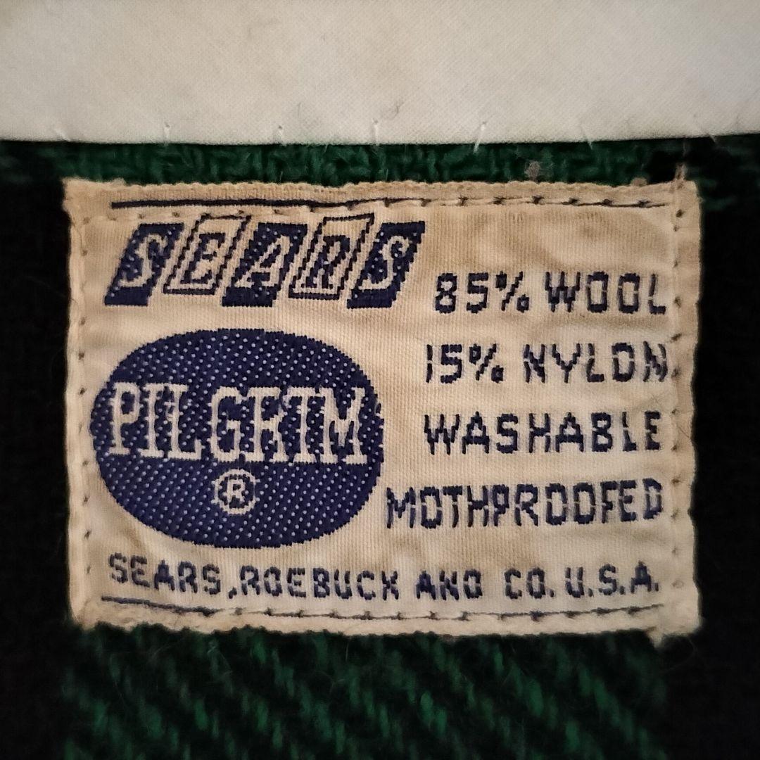 60s ヴィンテージ PILGRIMピルグリム sears ネルシャツ XL