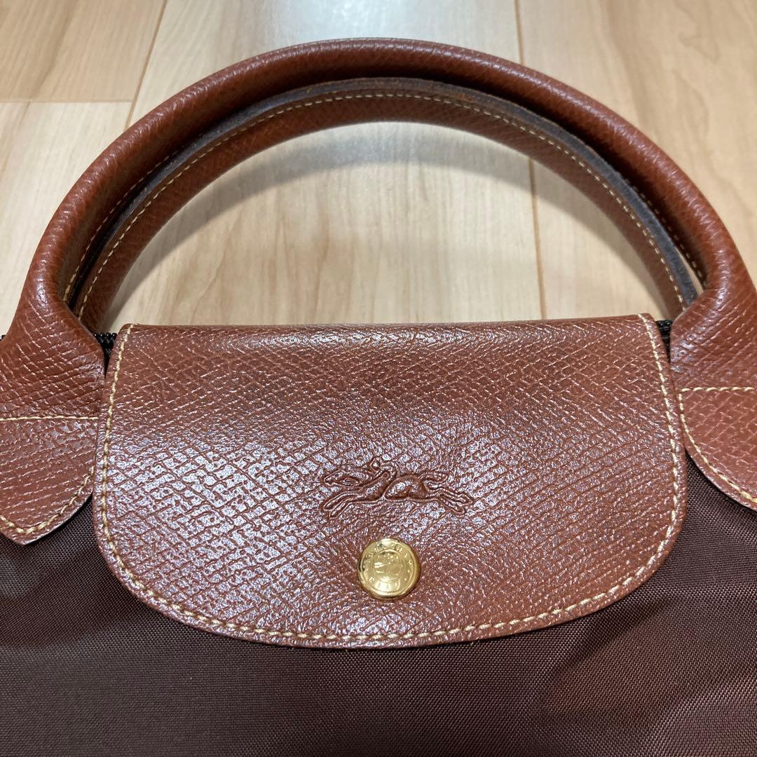 ブラウン ボストンバッグ ナイロン・レザー