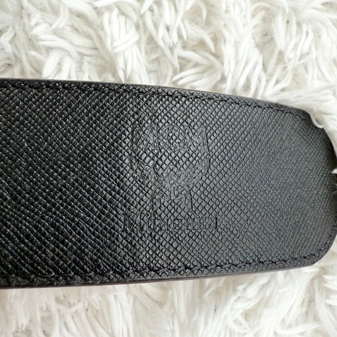 【廃盤&美品】MCM ベルト ヴィセトス 本革 ブラウン シルバー金具