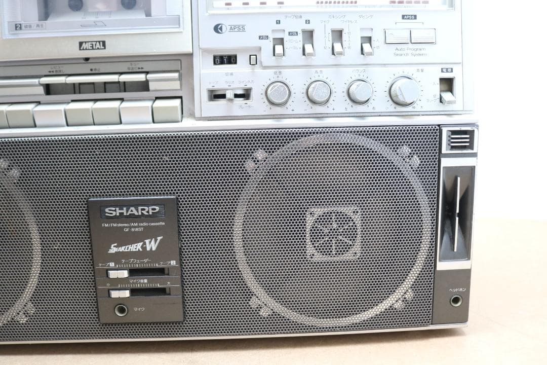 SHARP GF-818ST Wラジカセ レトロジャンク品