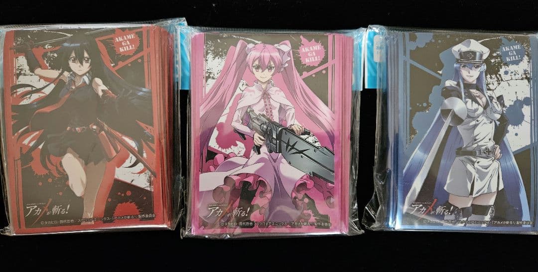 キャラクタースリーブ アカメが斬る！ アカメ・マイン・エスデス セット 超希少