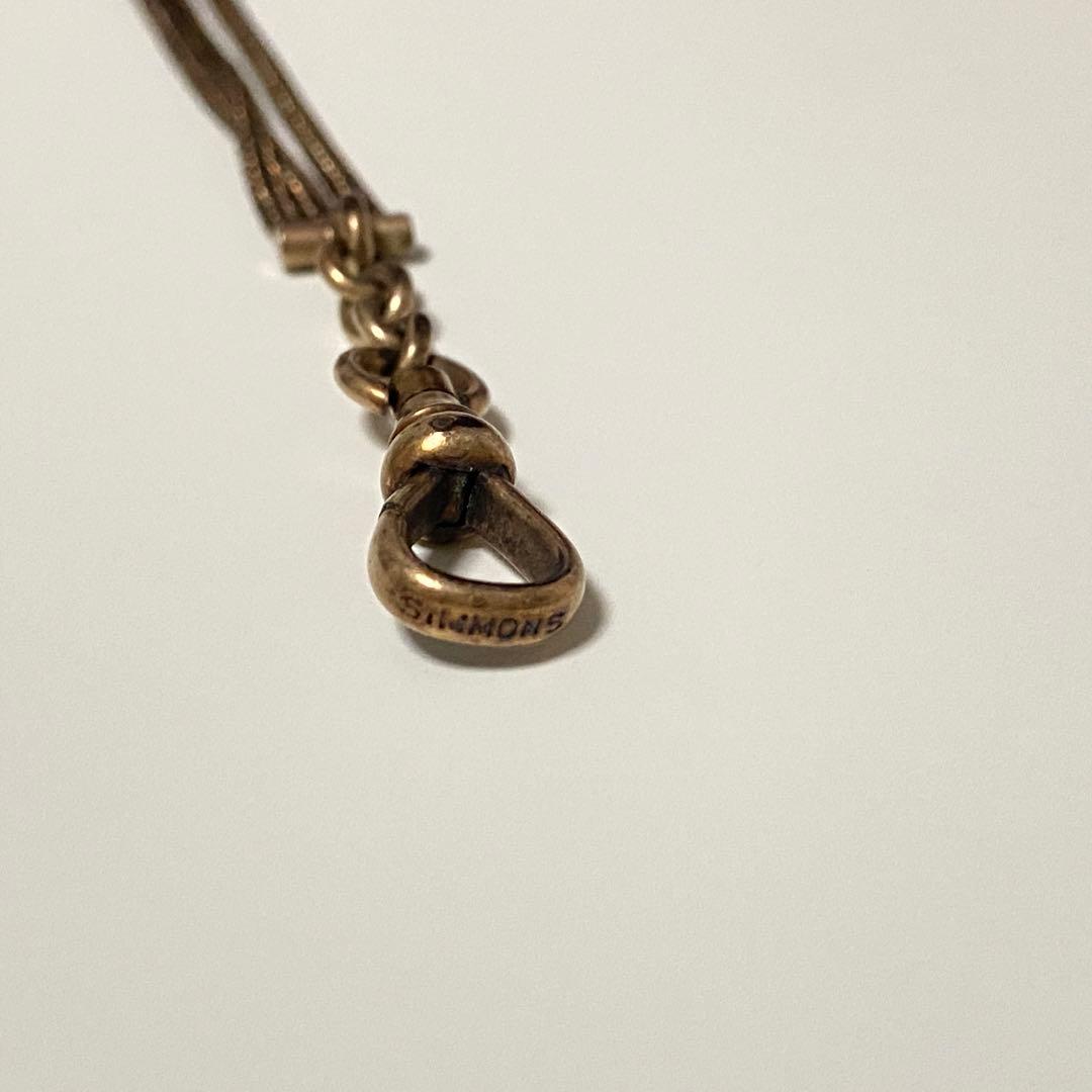 アンティーク　懐中時計　チェーン　米国　アメリカSimmons