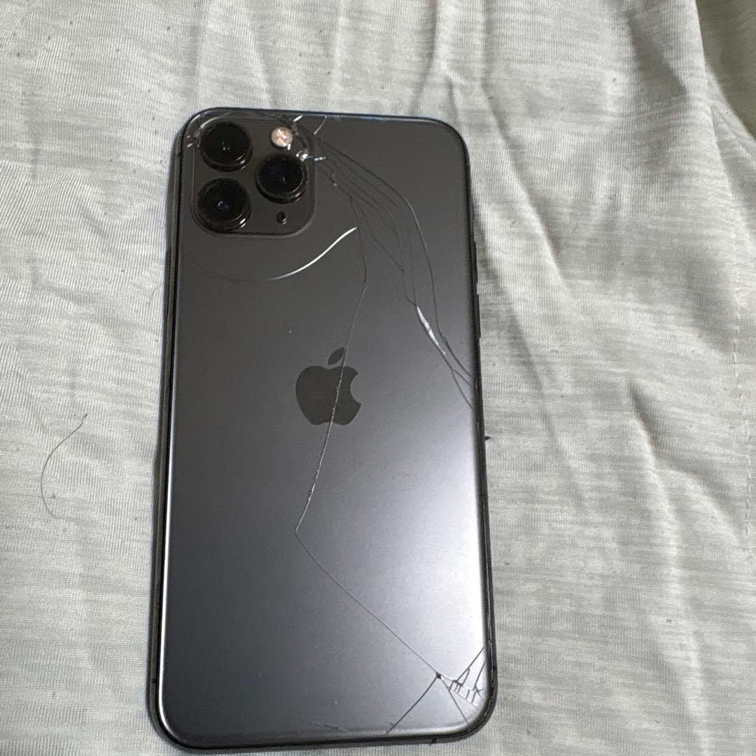 値下げ iPhone 11 Pro 画面・背面ひび割れ ジャンク品