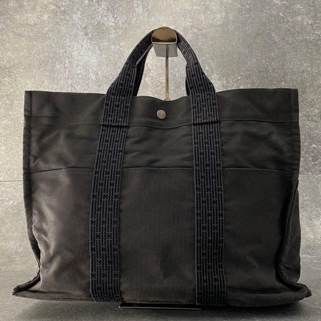 エルメス フールトゥ エールラインMM グレー トートバッグ A4 ビジネス