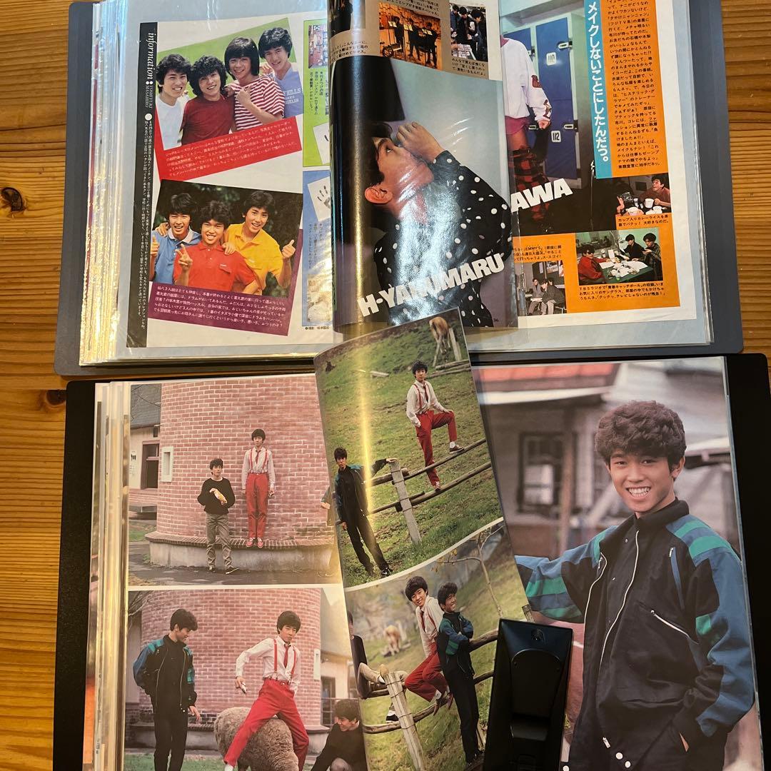 シブガキ隊　雑誌切り抜き　ファイル2冊　大量　超レアポスター他2枚付き！