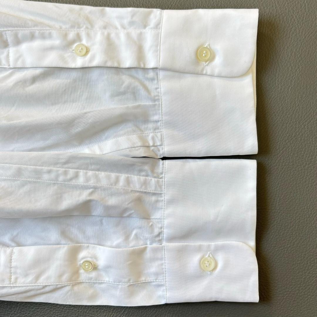 美品♪ロエベ アナグラム刺繍 長袖シャツ 裾リブ シャツジャケット 白 tu9