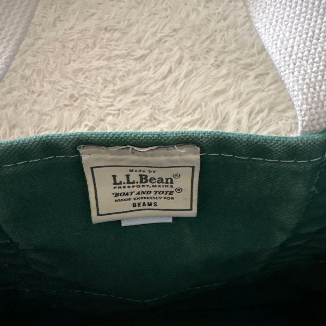 ビームス　L.L.Bean ボート&トート 別注 ネイビー グリーン M