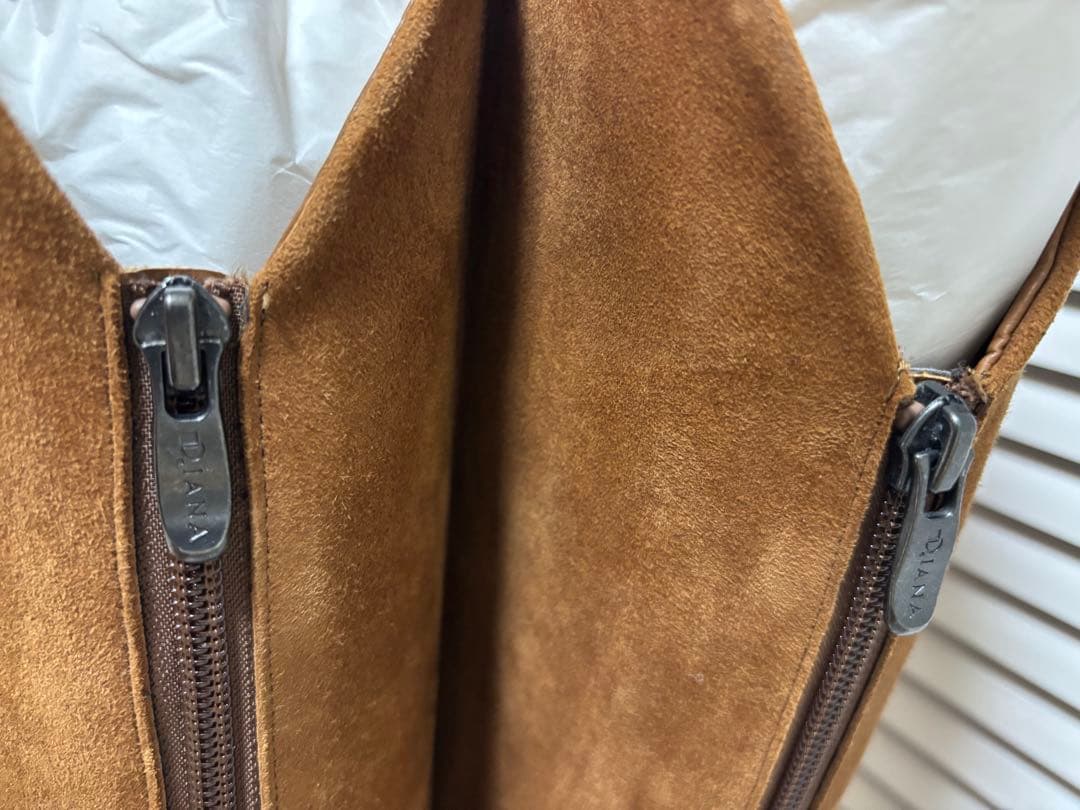 ☆新品、未使用☆ダイアナ　ニーハイスエードブーツ　23.5センチ　キャメル