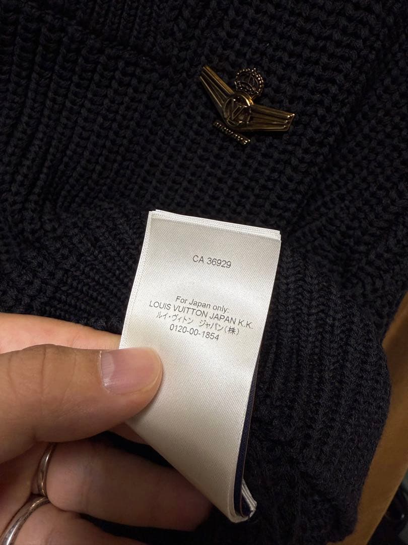 LV 25ss look17 チャンキーニットハーフジップ　M