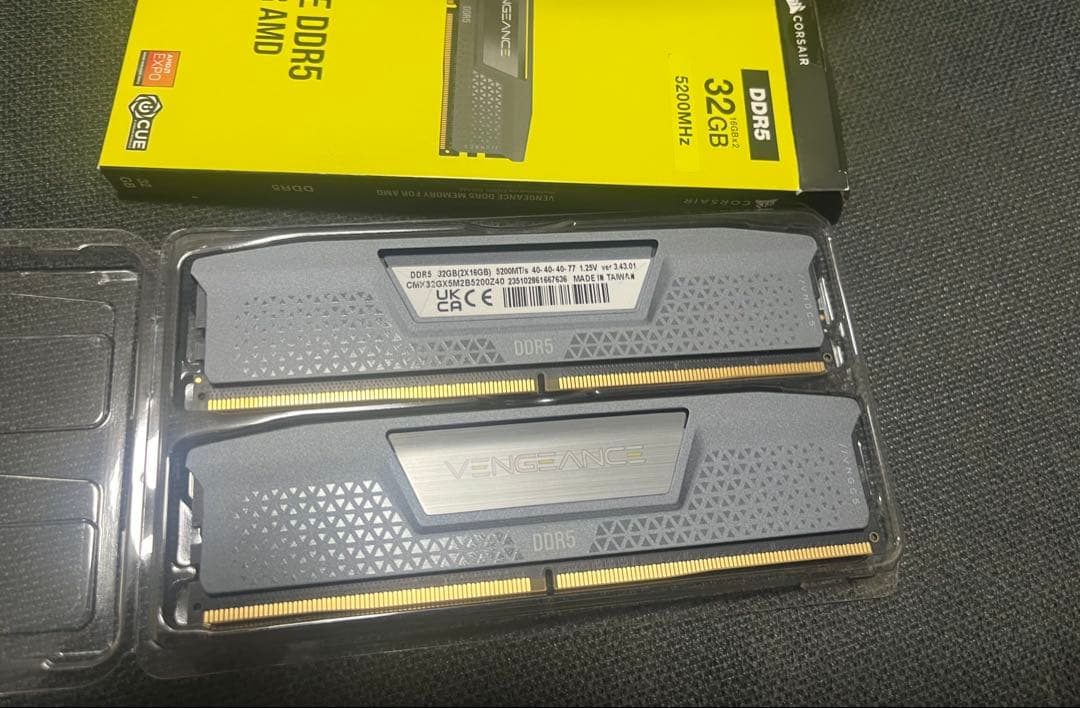 動作確認済みCorsair DDR5 32GB 5200MHz