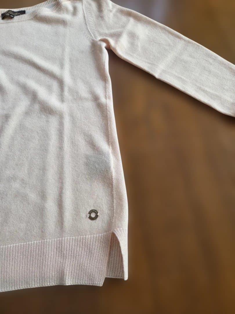 LORO PIANA ライトピンク クルーネック ニット