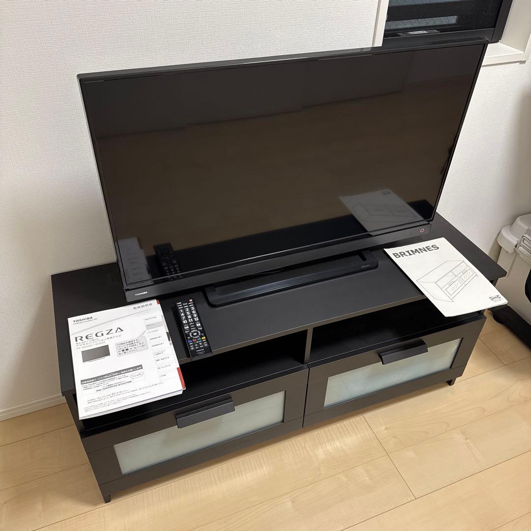 東芝REGZA 40V型液晶テレビ HDD録画 IKEAテレビ台 直接譲渡限定